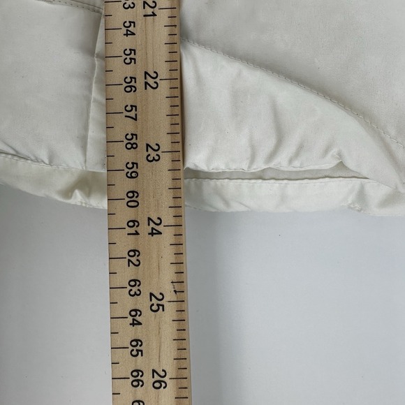 Lands End Down Vest Women's XS Ivory White Puffer Quilted Zip Front - Picture 7 of 11